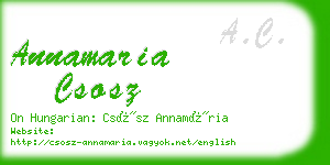 annamaria csosz business card